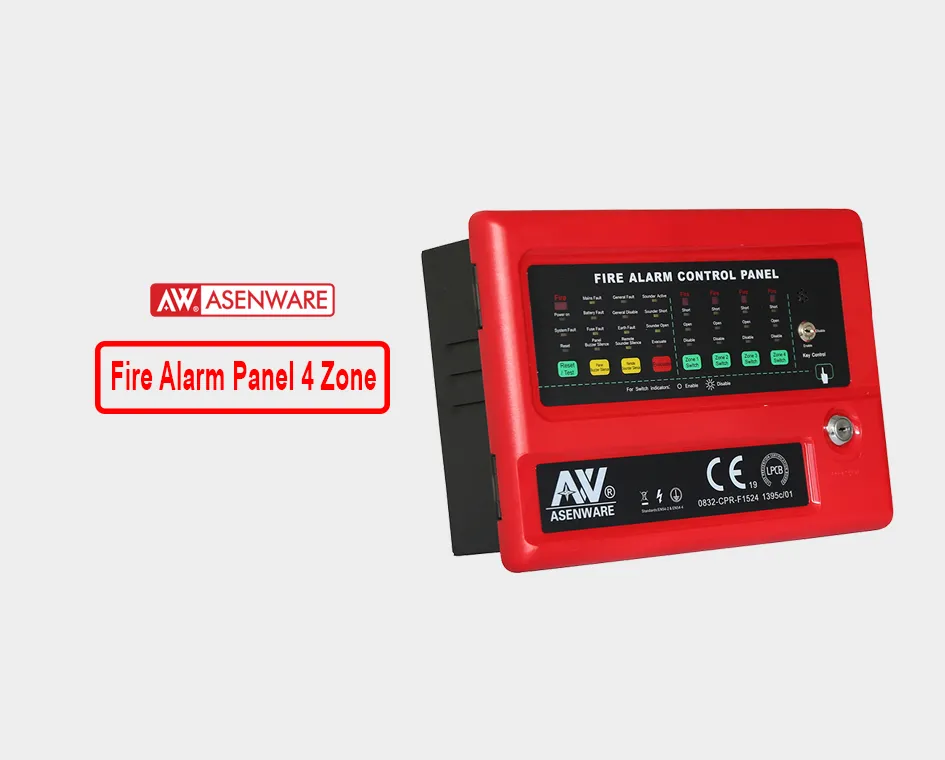 Asenware 4 Zone Fire Alarm Control Panel